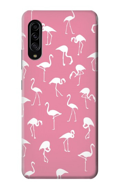 W2858 Pink Flamingo Pattern Hard Case and Leather Flip Case For Samsung Galaxy A90 5G