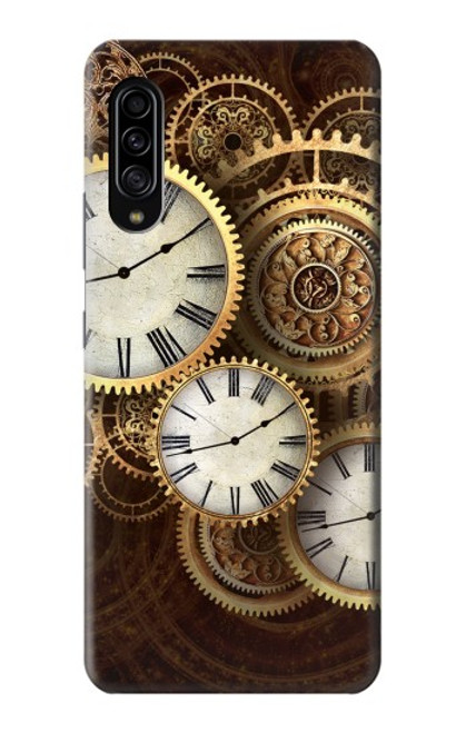 W3172 Gold Clock Live Hard Case and Leather Flip Case For Samsung Galaxy A90 5G