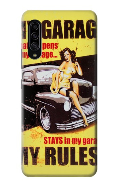 W3198 My Garage Pinup Girl Hard Case and Leather Flip Case For Samsung Galaxy A90 5G