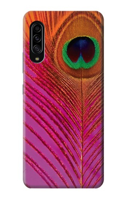 W3201 Pink Peacock Feather Hard Case and Leather Flip Case For Samsung Galaxy A90 5G