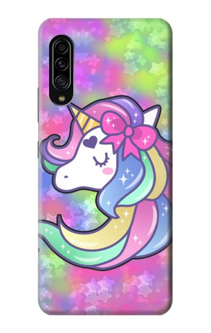 W3264 Pastel Unicorn Hard Case and Leather Flip Case For Samsung Galaxy A90 5G