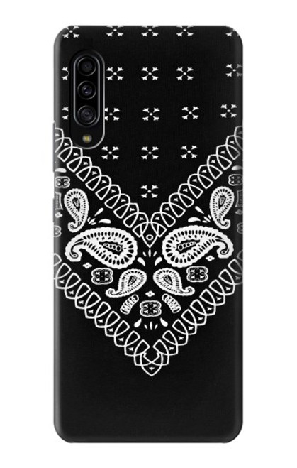 W3363 Bandana Black Pattern Hard Case and Leather Flip Case For Samsung Galaxy A90 5G