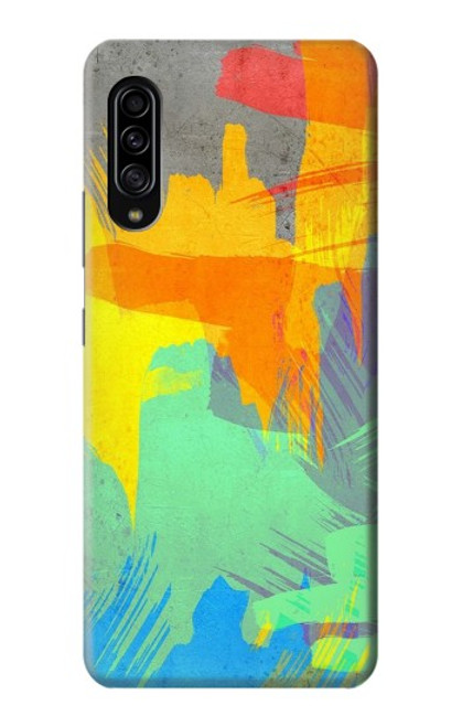 W3423 Brush Stroke Hard Case and Leather Flip Case For Samsung Galaxy A90 5G