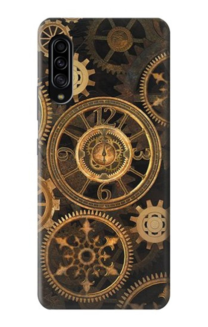 W3442 Clock Gear Hard Case and Leather Flip Case For Samsung Galaxy A90 5G