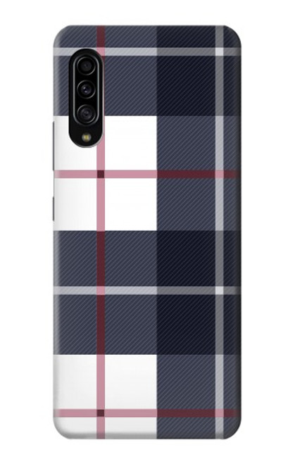 W3452 Plaid Fabric Pattern Hard Case and Leather Flip Case For Samsung Galaxy A90 5G