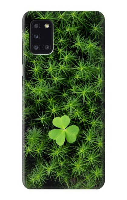 W0358 Clover Lucky Leaf Hard Case and Leather Flip Case For Samsung Galaxy A31