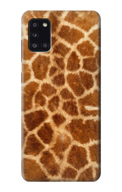 W0422 Giraffe Skin Hard Case and Leather Flip Case For Samsung Galaxy A31