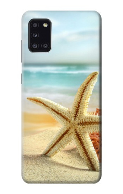 W1117 Starfish on the Beach Hard Case and Leather Flip Case For Samsung Galaxy A31