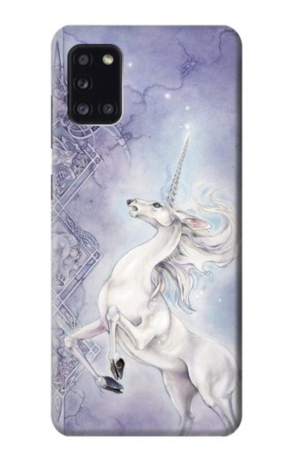 W1134 White Horse Unicorn Hard Case and Leather Flip Case For Samsung Galaxy A31