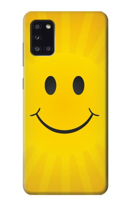 W1146 Yellow Sun Smile Hard Case and Leather Flip Case For Samsung Galaxy A31