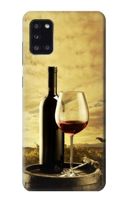 W2042 A Grape Vineyard Grapes Bottle Red Wine Hard Case and Leather Flip Case For Samsung Galaxy A31