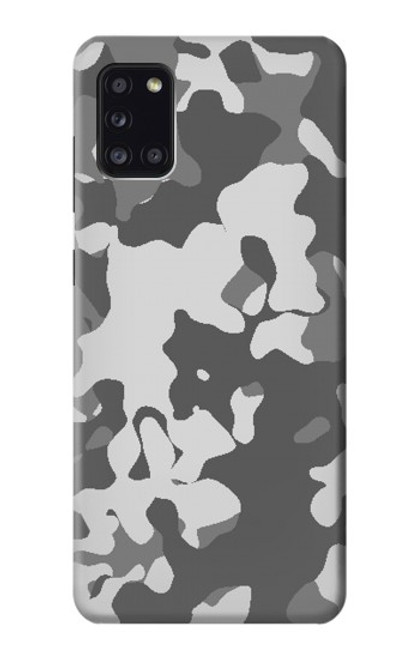 W2186 Gray Camo Camouflage Graphic Printed Hard Case and Leather Flip Case For Samsung Galaxy A31