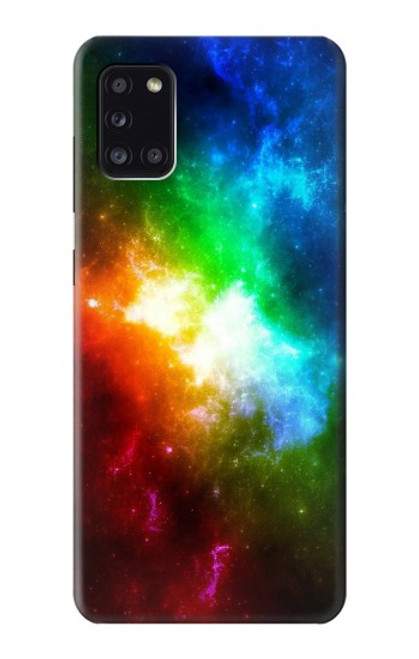 W2312 Colorful Rainbow Space Galaxy Hard Case and Leather Flip Case For Samsung Galaxy A31