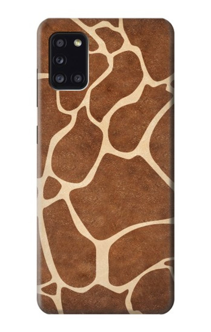 W2326 Giraffe Skin Hard Case and Leather Flip Case For Samsung Galaxy A31