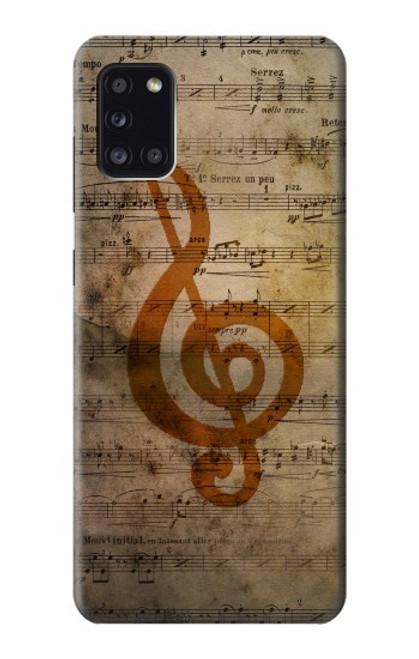 W2368 Sheet Music Notes Hard Case and Leather Flip Case For Samsung Galaxy A31