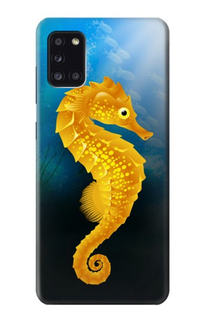 W2444 Seahorse Underwater World Hard Case and Leather Flip Case For Samsung Galaxy A31