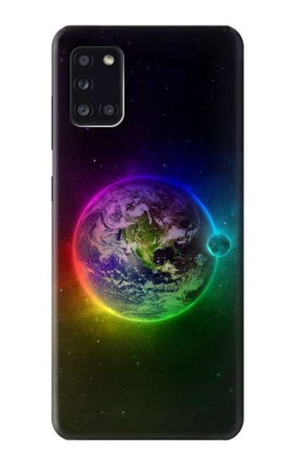 W2570 Colorful Planet Hard Case and Leather Flip Case For Samsung Galaxy A31