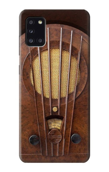 W2655 Vintage Bakelite Deco Radio Hard Case and Leather Flip Case For Samsung Galaxy A31