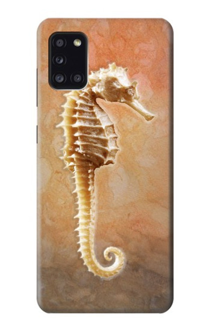 W2674 Seahorse Skeleton Fossil Hard Case and Leather Flip Case For Samsung Galaxy A31