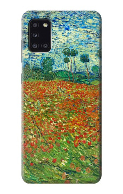 W2681 Field Of Poppies Vincent Van Gogh Hard Case and Leather Flip Case For Samsung Galaxy A31