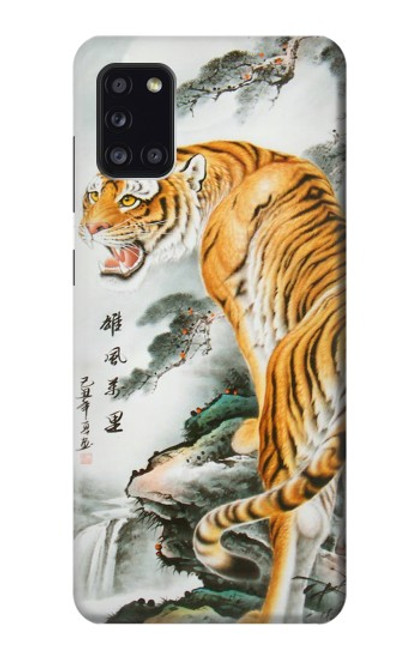 W2750 Oriental Chinese Tiger Painting Hard Case and Leather Flip Case For Samsung Galaxy A31