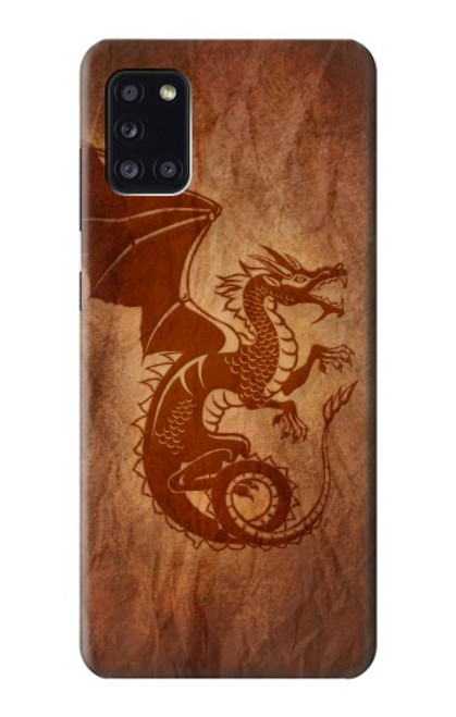 W3086 Red Dragon Tattoo Hard Case and Leather Flip Case For Samsung Galaxy A31