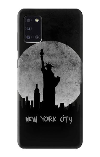 W3097 New York City Hard Case and Leather Flip Case For Samsung Galaxy A31