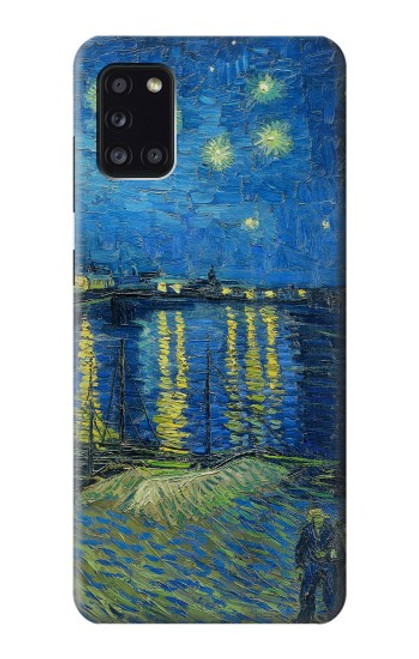 W3336 Van Gogh Starry Night Over the Rhone Hard Case and Leather Flip Case For Samsung Galaxy A31