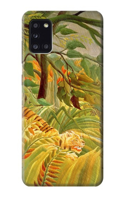 W3344 Henri Rousseau Tiger in a Tropical Storm Hard Case and Leather Flip Case For Samsung Galaxy A31