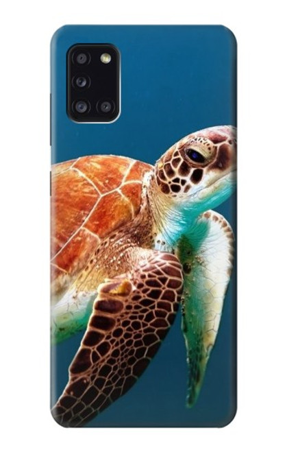 W3497 Green Sea Turtle Hard Case and Leather Flip Case For Samsung Galaxy A31