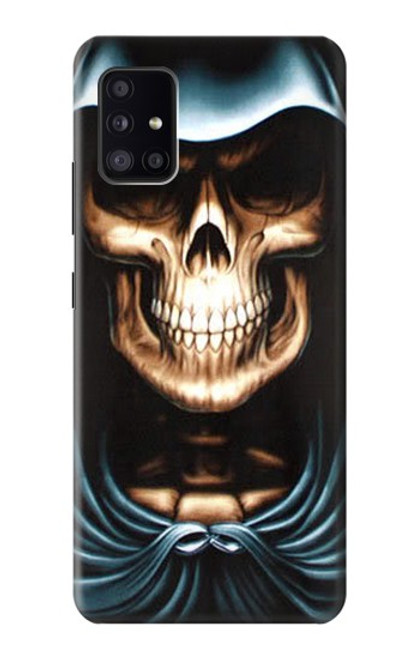 W0225 Skull Grim Reaper Hard Case and Leather Flip Case For Samsung Galaxy A41