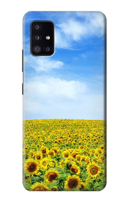 W0232 Sunflower Hard Case and Leather Flip Case For Samsung Galaxy A41