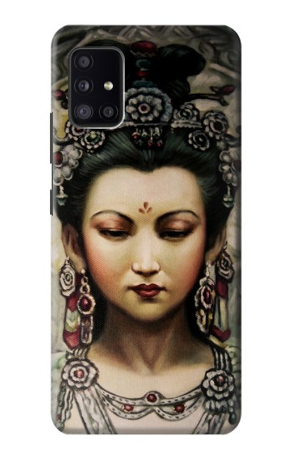 W0681 Guan Yin Hard Case and Leather Flip Case For Samsung Galaxy A41