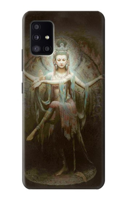 W0787 Guan Yin Hard Case and Leather Flip Case For Samsung Galaxy A41