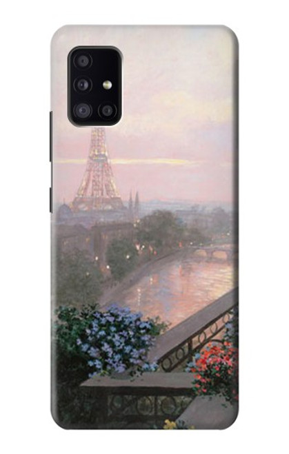 W1443 Terrace in Paris Eifel Hard Case and Leather Flip Case For Samsung Galaxy A41