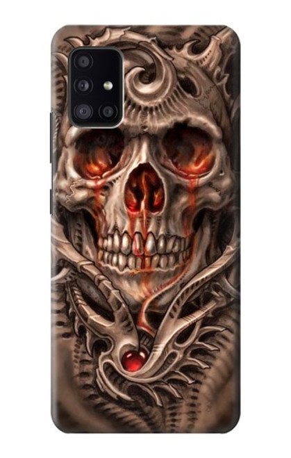 W1675 Skull Blood Tattoo Hard Case and Leather Flip Case For Samsung Galaxy A41