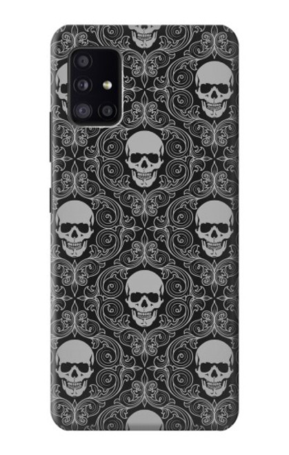 W2371 Skull Vintage Monochrome Pattern Hard Case and Leather Flip Case For Samsung Galaxy A41