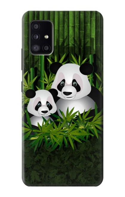 W2441 Panda Family Bamboo Forest Hard Case and Leather Flip Case For Samsung Galaxy A41