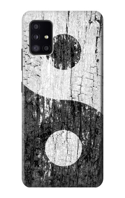 W2489 Yin Yang Wood Graphic Printed Hard Case and Leather Flip Case For Samsung Galaxy A41