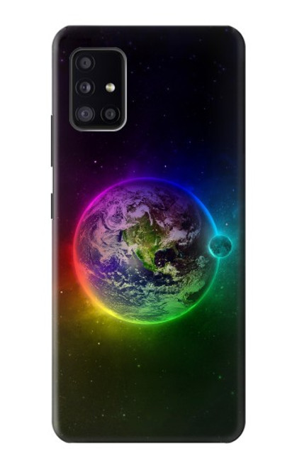 W2570 Colorful Planet Hard Case and Leather Flip Case For Samsung Galaxy A41