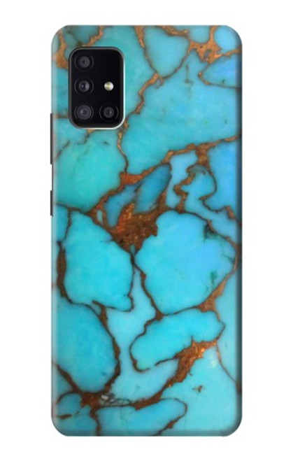 W2685 Aqua Turquoise Gemstone Graphic Printed Hard Case and Leather Flip Case For Samsung Galaxy A41