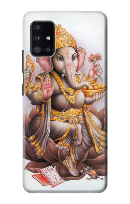 W2820 Hindu God Ganesha Ganapati Vinayaka Hard Case and Leather Flip Case For Samsung Galaxy A41