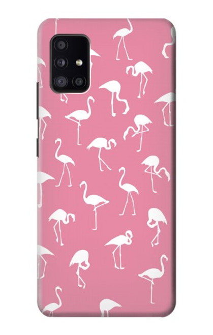 W2858 Pink Flamingo Pattern Hard Case and Leather Flip Case For Samsung Galaxy A41