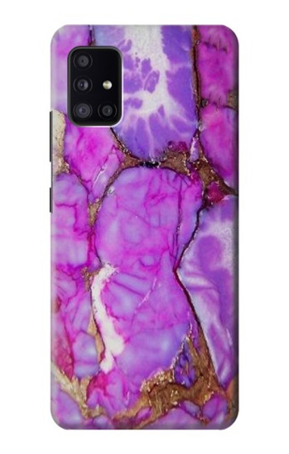 W2907 Purple Turquoise Stone Hard Case and Leather Flip Case For Samsung Galaxy A41