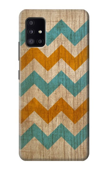 W3033 Vintage Wood Chevron Graphic Printed Hard Case and Leather Flip Case For Samsung Galaxy A41