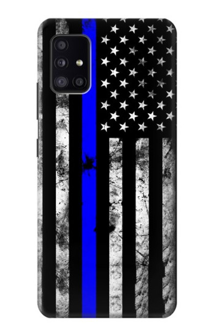 W3244 Thin Blue Line USA Hard Case and Leather Flip Case For Samsung Galaxy A41