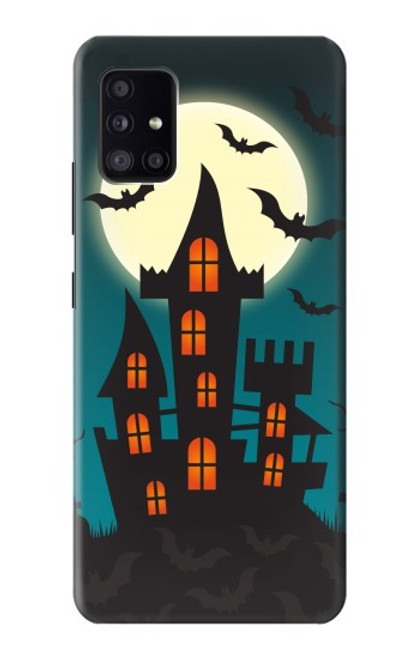 W3268 Halloween Festival Castle Hard Case and Leather Flip Case For Samsung Galaxy A41