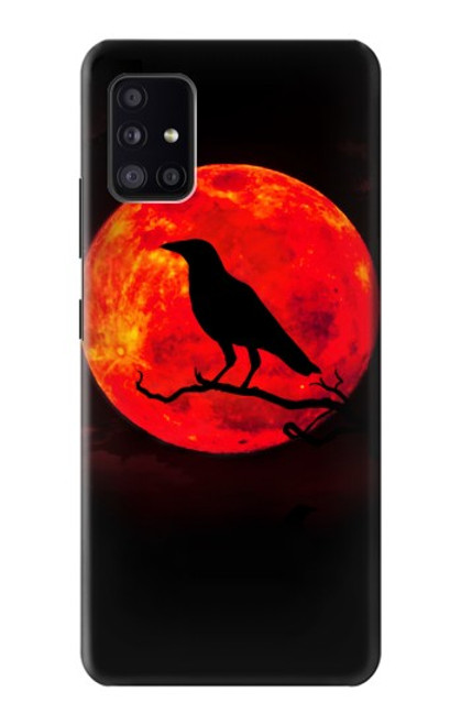 W3328 Crow Red Moon Hard Case and Leather Flip Case For Samsung Galaxy A41