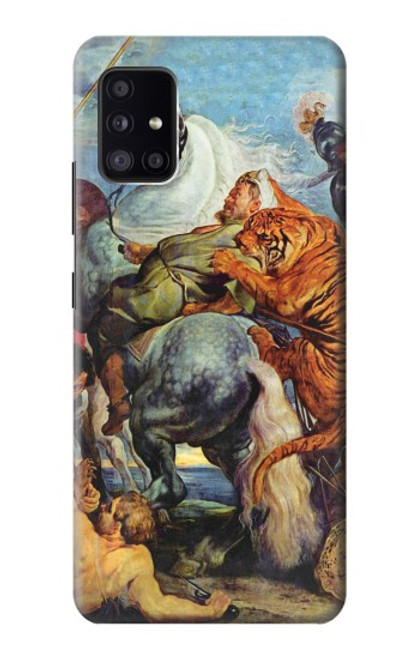 W3331 Peter Paul Rubens Tiger und Lowenjagd Hard Case and Leather Flip Case For Samsung Galaxy A41