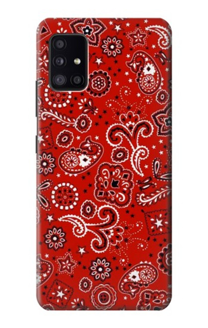 W3354 Red Classic Bandana Hard Case and Leather Flip Case For Samsung Galaxy A41